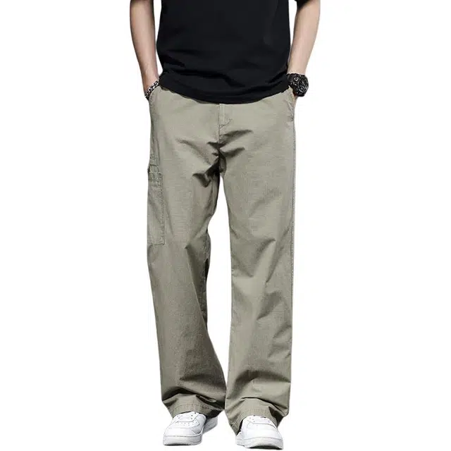 潮人榜 美式工装裤男款夏季薄款男裤宽松百搭大码男士直筒休闲 男女同款
