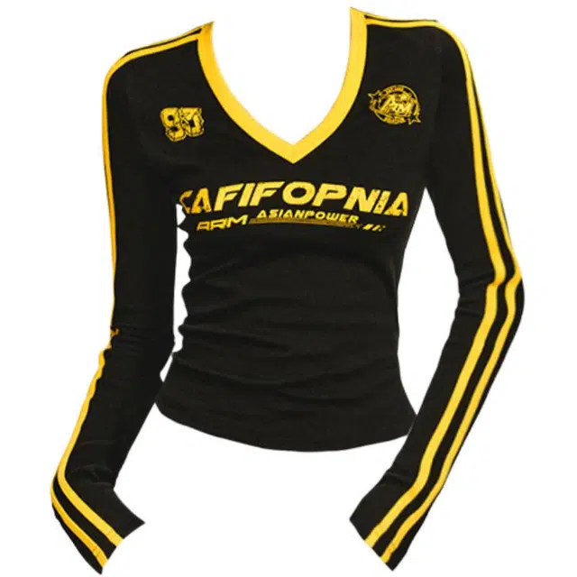 Fusheng Retro V-Neck Long Sleeve Tee