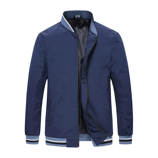 卡丹狄诺 纯色抗皱通勤休闲舒适棒球领户外时尚轻商务春秋季夹克外套 男款