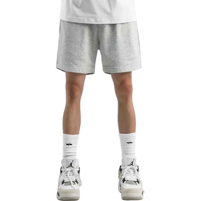 徐百货 重磅五分裤美式休闲纯色宽松裤子运动篮球裤过膝工装短裤 男女同款