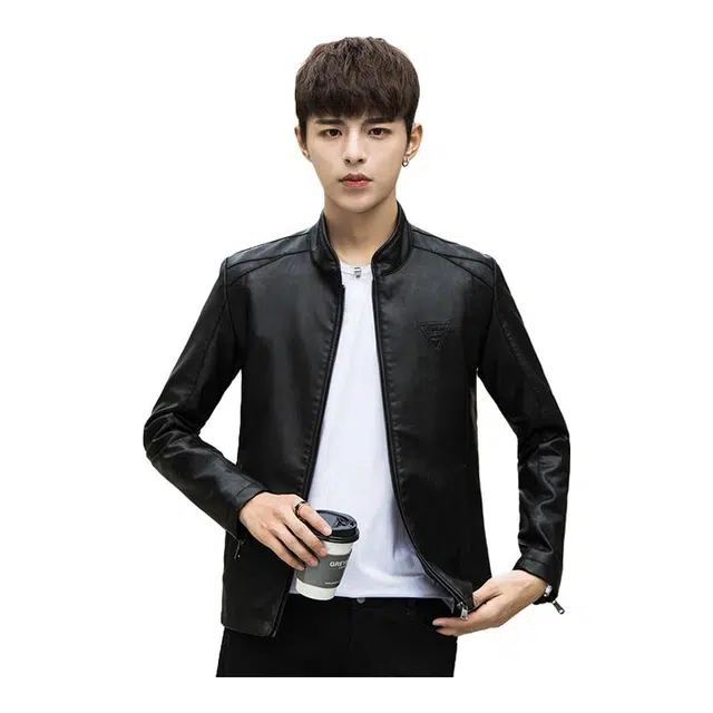 金盾 薄外套机车服潮流韩版休闲百搭薄款修身立领夹克 男款
