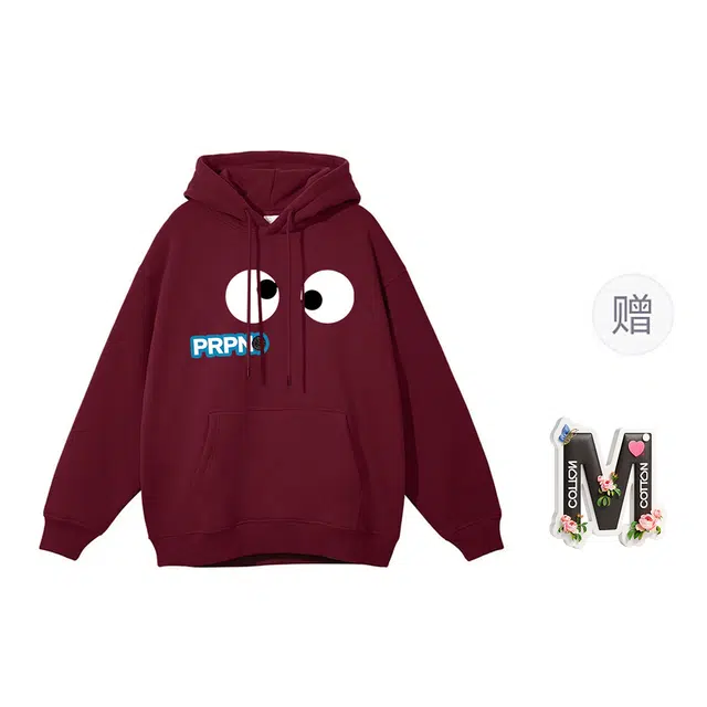 棉购 基础款上衣多巴胺色系学生休闲舒适百搭潮流绒衫加绒加厚宽松个性卫衣 女款