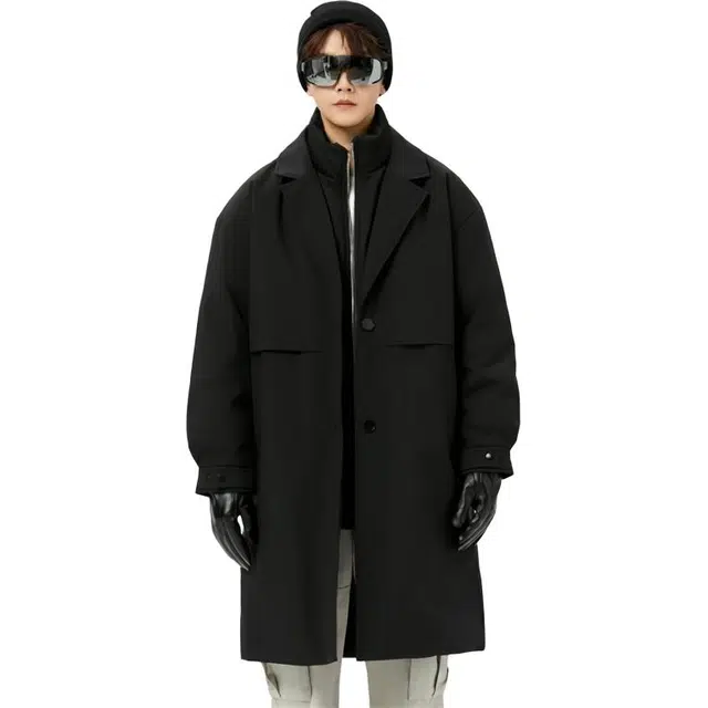 金盾 商务帅气舒适百搭长款棉服 男款