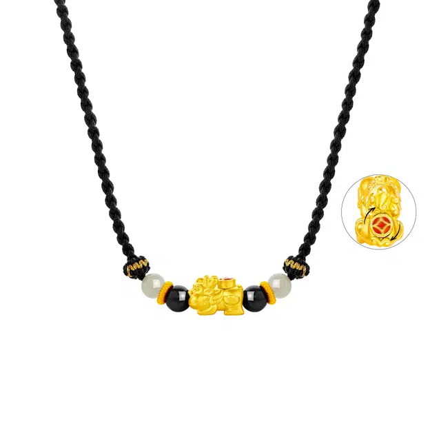 【原创首发】 老凤祥 赚钱貔貅 新中式招财进宝日进斗金可旋转可调节 精致时尚高级感精美礼盒 足银 项链 男女同款情侣款