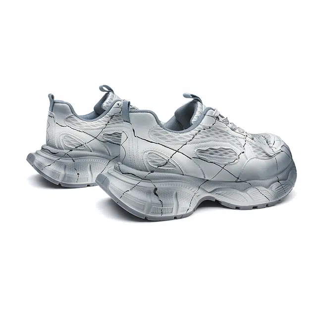 阿比让 泼色水墨山水画 小众个性时尚 低帮 老爹鞋 女