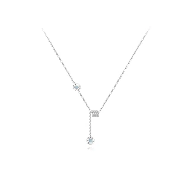 【纯银999】 六桂福珠宝 小蛮腰 经典百搭小众设计高级感学生日常精致简约轻奢转运约会通勤温柔气质可调节锁骨链  足银 项链 女款