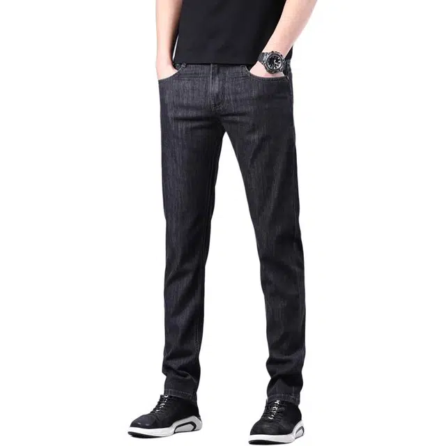 炳盛 修身小脚弹力夏季薄款时尚商务长裤牛仔裤 男女同款