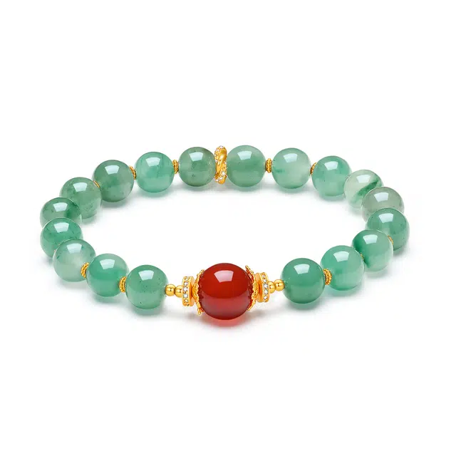 翠雅金楼 新中式复古冰飘 宫廷风贵气优雅玛瑙转运珠设计 高档轻奢气质百搭福气满满#好运 非洲翠 手串 女款