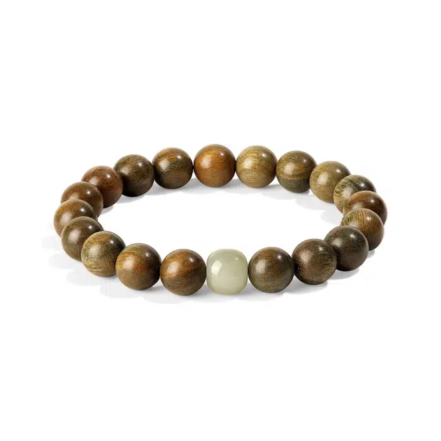 优奕芳 中式文玩 纳八方财气聚天下福源转运珠串 时来运转八方来财盘玩手持 小众清雅设计感#好运 檀木 手串 男女同款情侣款