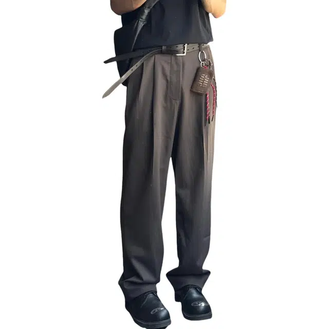 冈哉 德拉美色系透气直筒西裤个性户外垂感设计基础款简约纯色凉感亲肤清爽无性别主义时尚百搭日常通勤休闲裤  男女同款