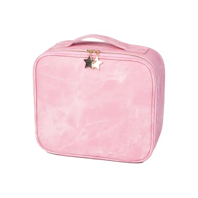 帘香客带灯镜子化妆包大容量高级感化妆箱手提便携化妆品收纳包化妆包