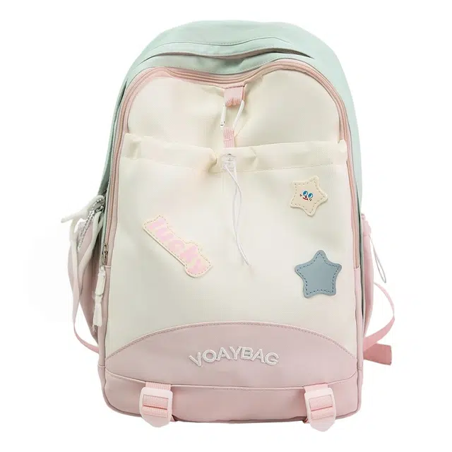 泰格奴 小清新高颜值精美潮版韩版背包上课百搭书包 尼龙 双肩包 常规 女款 多色