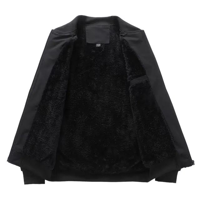 金盾 棒球服潮流时尚百搭加绒加厚长袖夹克外套 男款