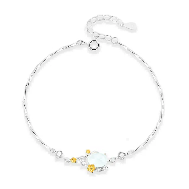 老庙 十二月花神 新中式国风好运轻奢精致简约优雅气质百搭小众复古 纪念仪式感 玉髓 手链 女款