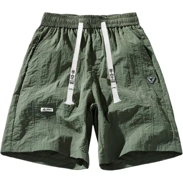 半空山 夏季薄款速干潮流纯色基础款五分裤超大码宽松运动百搭休闲短裤 男女同款