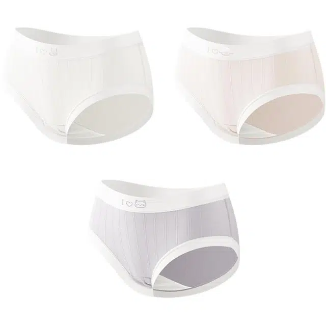 芭芭鸭 奶油系列轻盈透气亲肤舒适无勒感中腰可爱风少女内裤青少年款