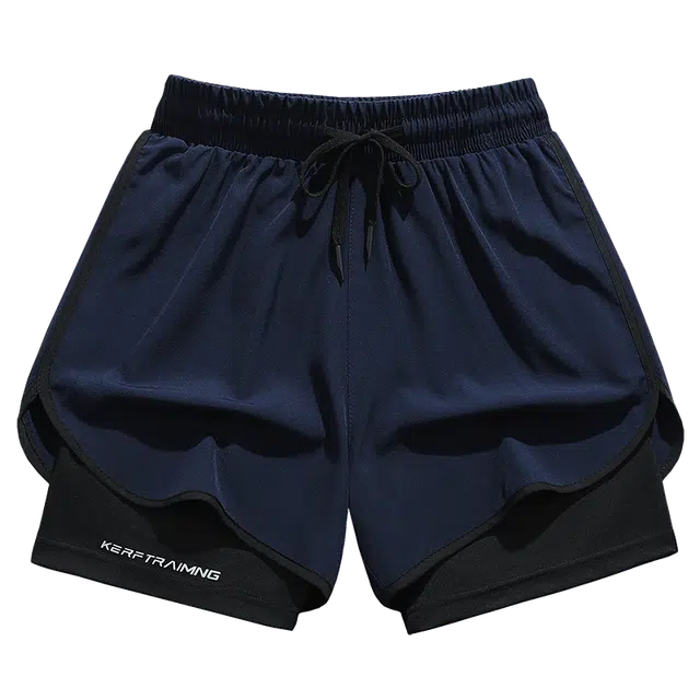 金盾 潮流篮球假两件美式速干运动休闲短裤 男女同款