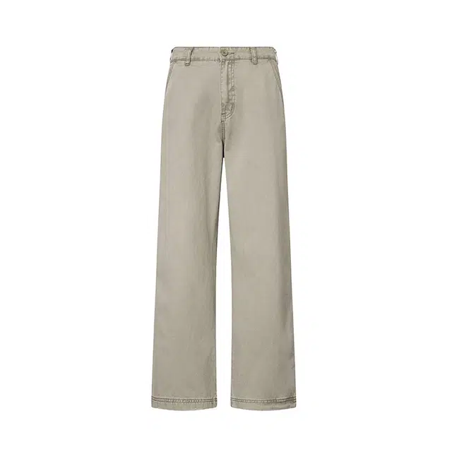 潮人榜 美式复古春秋款直筒拖地裤男士宽松纯棉垂感阔腿简约休闲裤 男女同款