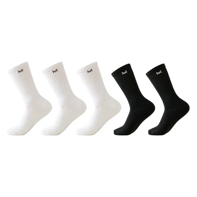 MIIOW 10A Antibacterial Socks Black White