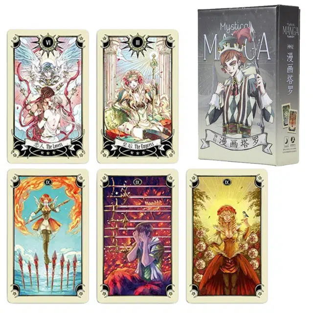 喜顽童 神秘漫画塔罗牌罗伟特维特经典花影单牌 桌游