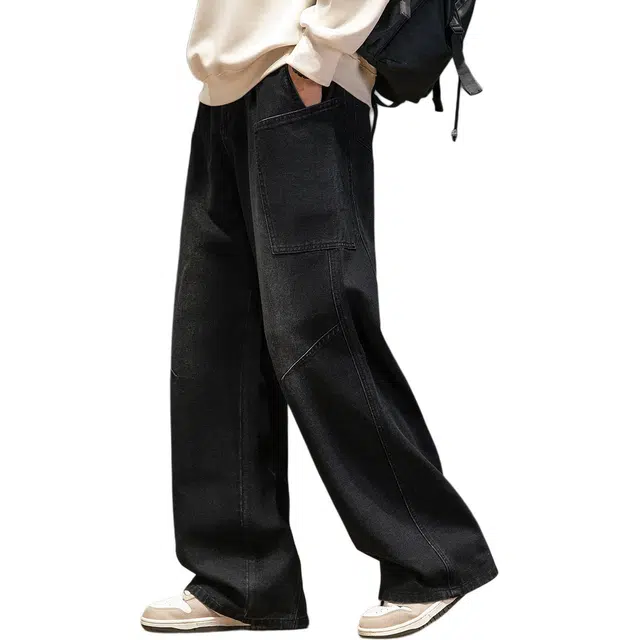 金盾 秋季高街裤子长裤潮牌美式牛仔裤 男款