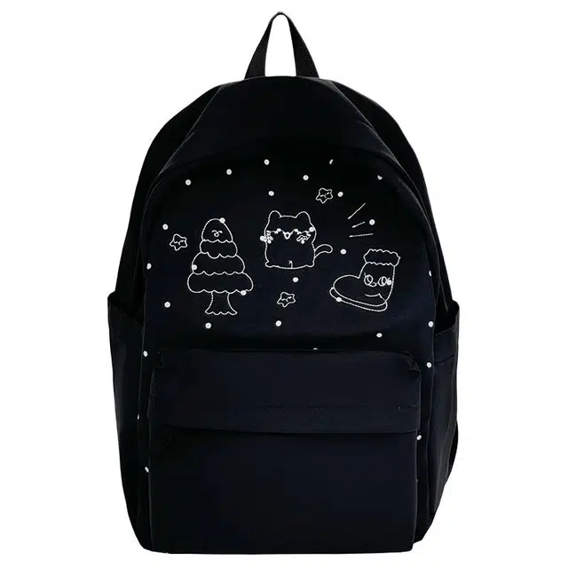 帕克熊 日系学院风卡通萌趣可爱学生上课通勤轻便 牛津布 双肩包 女款 多色