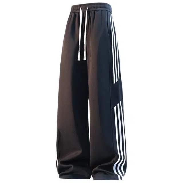 帝狼牛 美式潮牌高街风多元素设计宽松舒适卫裤休闲裤 男女同款