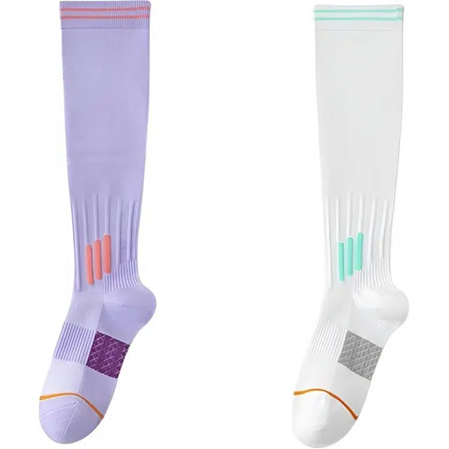 帕兰朵 运动压力袜健身压缩小腿机能长筒跑步袜 女款