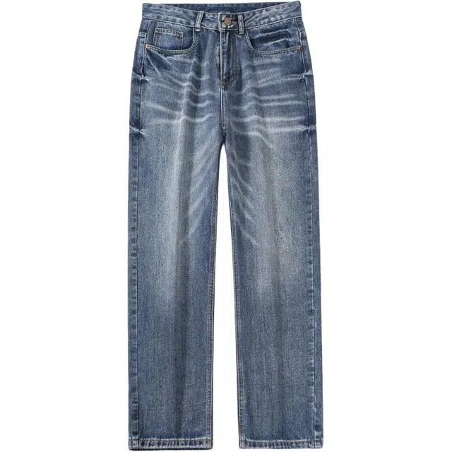 希越 美式高街男潮直筒显瘦裤子牛仔裤 男款