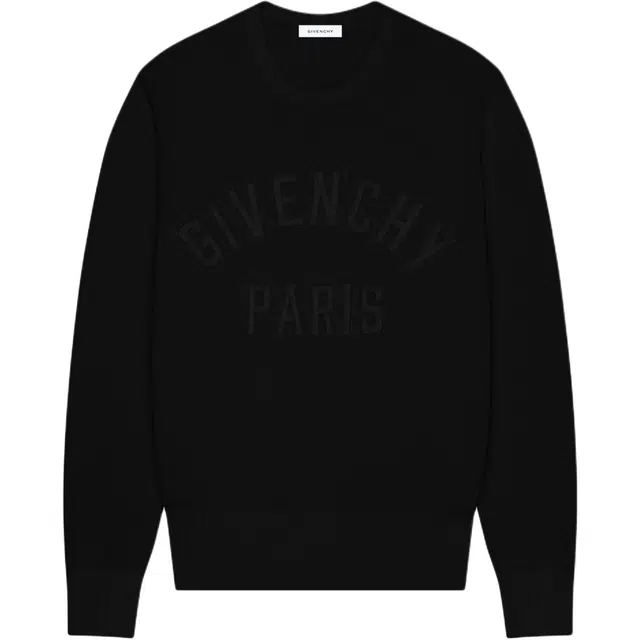 纪梵希 纯色圆领棉质针织衫 紧身 男款