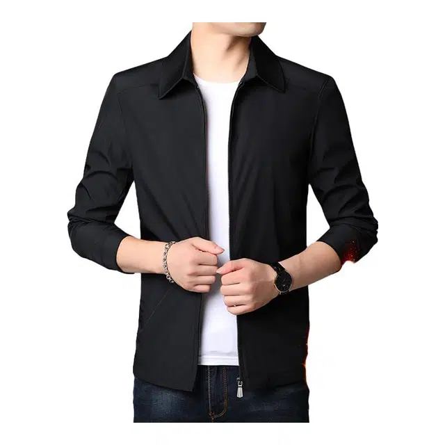 金盾 爸爸装休闲加棉加厚宽松翻领夹克外套 男款