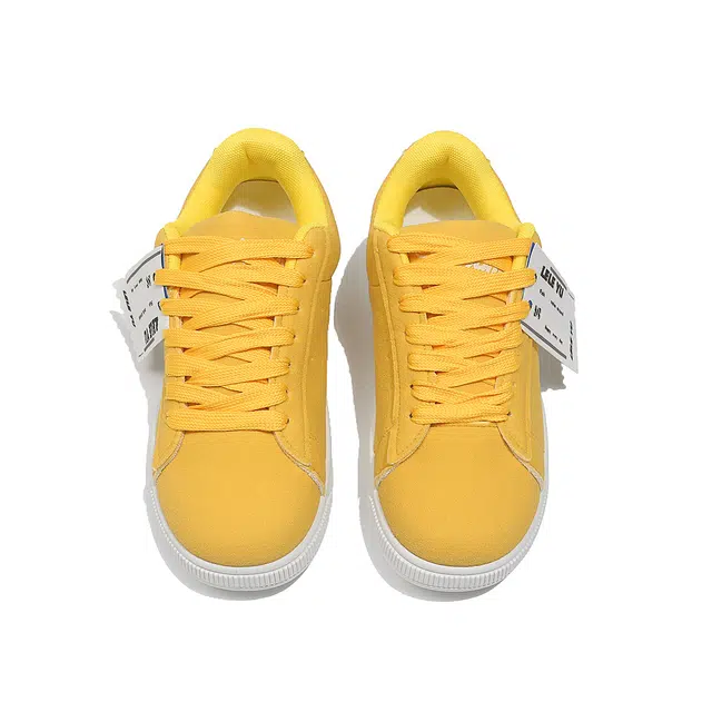 乐乐鱼 时尚复古潮流舒适 低帮 板鞋 女款 黄色