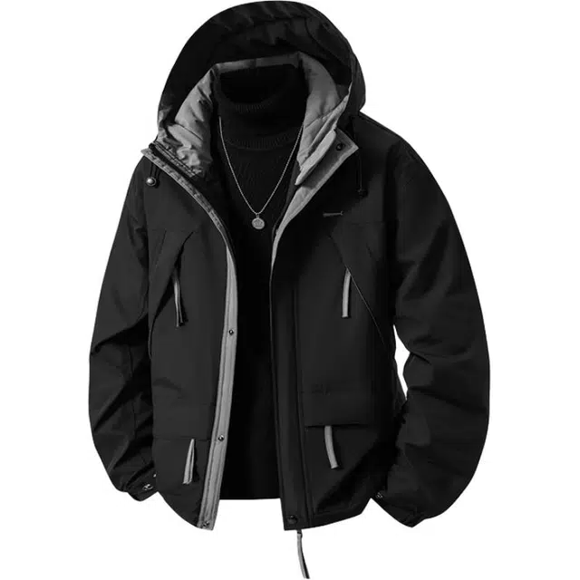 金盾 夹克上衣外套休闲时尚户外欧美式加棉弹力运动加厚长袖棉服 男款