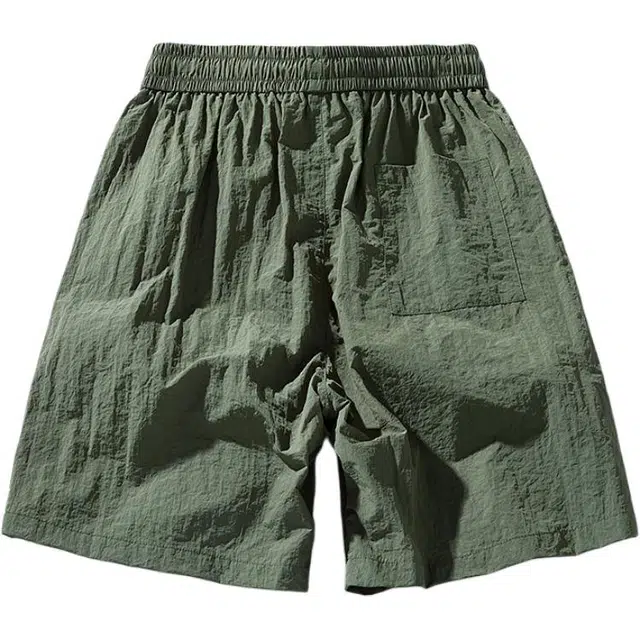 半空山 夏季薄款速干潮流纯色基础款五分裤超大码宽松运动百搭休闲短裤 男女同款