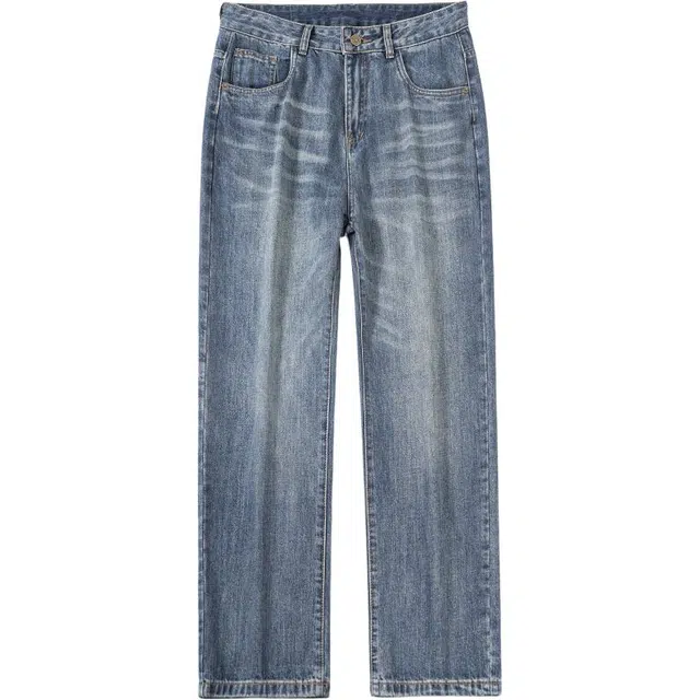 希越 经典直筒宽松美式潮流蓝长裤牛仔裤 男款