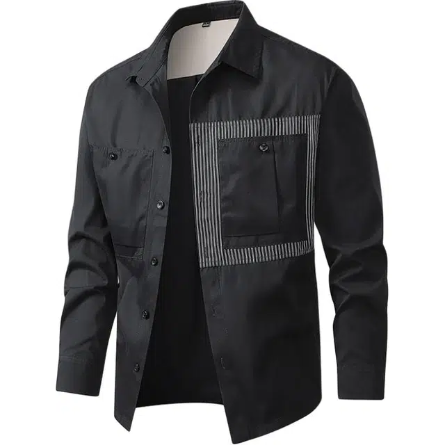 金盾 外套夹克异色长袖衬衫 男款