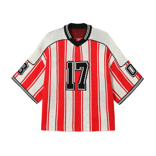 恒源祥 夏季潮牌重磅日系复古休闲百搭简约街头户外运动情侣日常舒适透气套头水洗港风宽松上衣短袖针织衫 女款