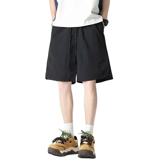 金盾 情侣五分潮牌街头百搭休闲短裤 男女同款