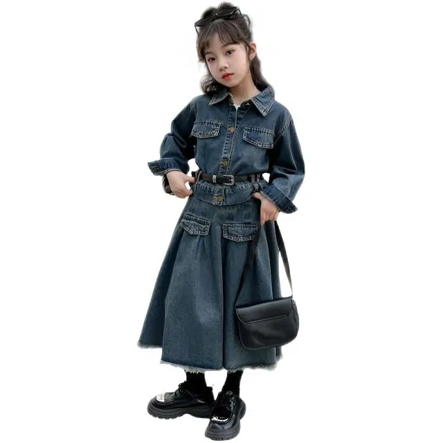 天才小熊休闲运动套装 女童春秋季韩版百搭潮酷洋气时髦舒适