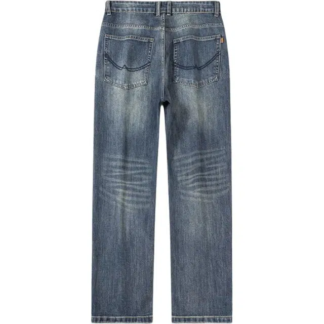 希越 复古直筒潮牌美式宽松牛仔裤 男款