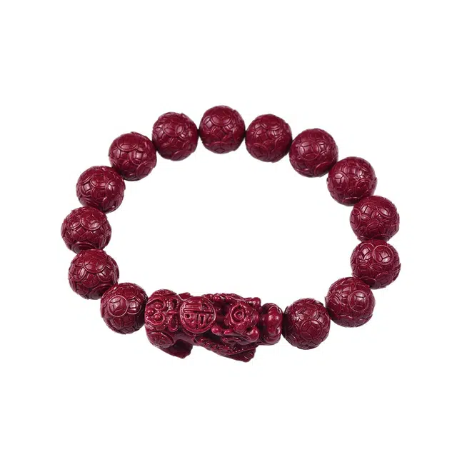 茂琼 心想事成 精品招财貔貅钱币珠高含量配珠高级感小众百搭#好运 朱砂 手串 男女同款情侣款