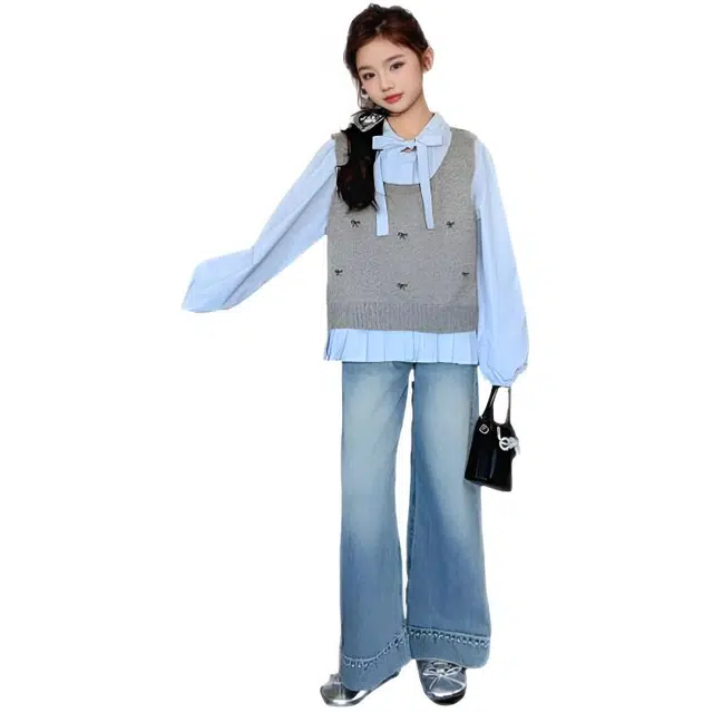比比我休闲运动套装  女童春秋季轻便百搭时尚大童潮牌小孩衣服 小女孩长袖洋气时髦 舒适帅气