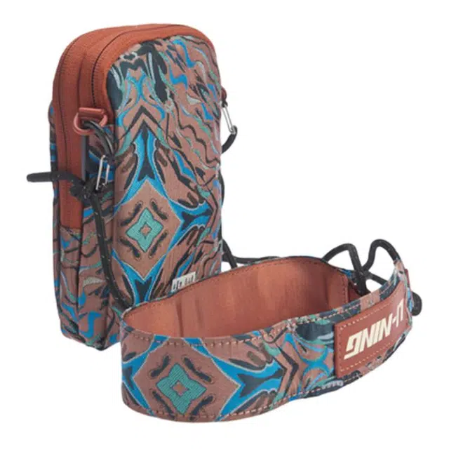 李宁 巴黎时装周走秀款 敦煌图案 胸包单肩挎包 豆沙粉色