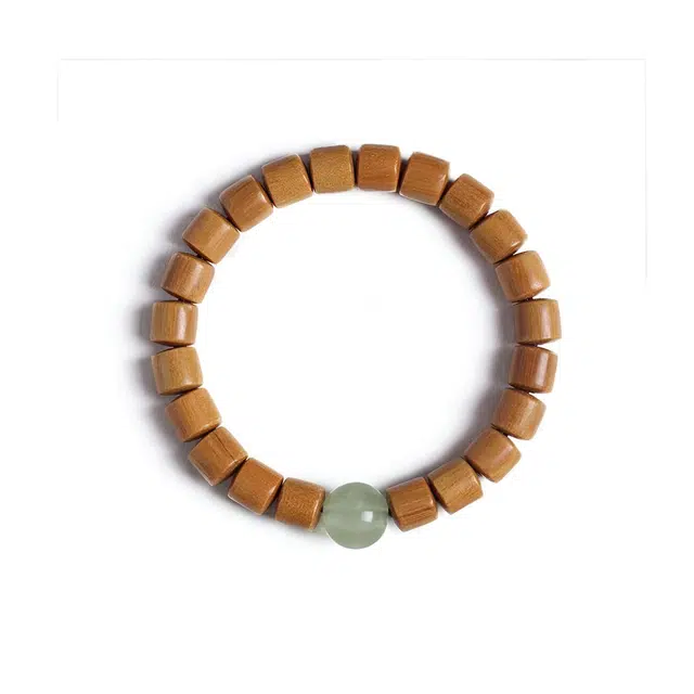 郁馨 单圈串珠新中式节节高升佛珠手饰 休闲盘玩简约个性百搭时来运转诸事顺利轻奢古风优雅#好运 檀木 手串 男女同款情侣款