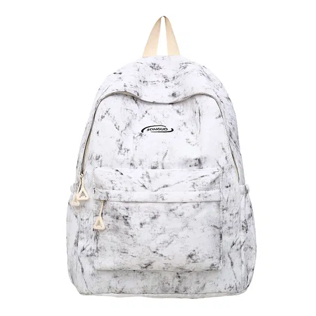 帕克熊 高级休闲水墨纹日常舒适 尼龙 双肩包 常规 男女同款情侣款 多色