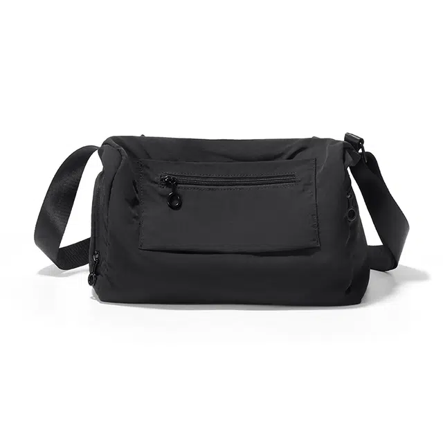 Mashalanti Nylon Shoulder Bag Black Khaki