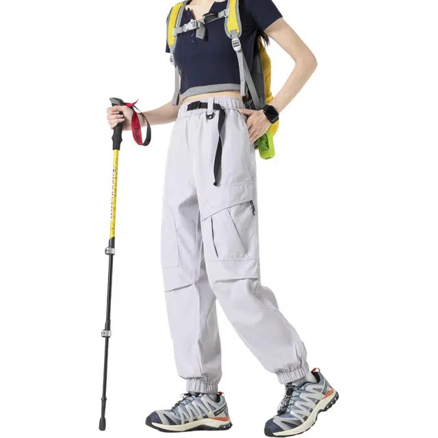 空白町 日系简约百搭宽松纯色城市通勤机能户外长裤子高级感基础款工装风休闲裤 男女同款