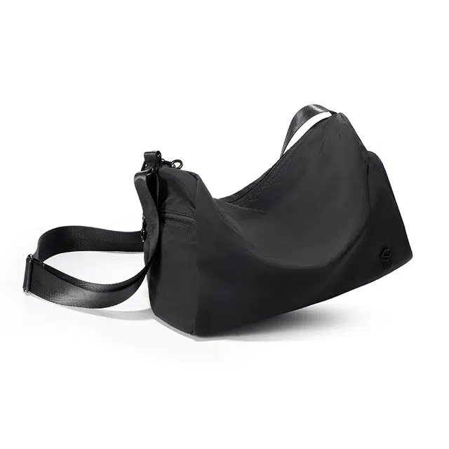 Mashalanti Nylon Shoulder Bag Black Khaki