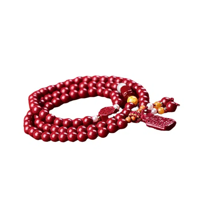 茂琼 红红火火 精品三圈高含量设计高档高级感#好运 朱砂 手串 男女同款情侣款
