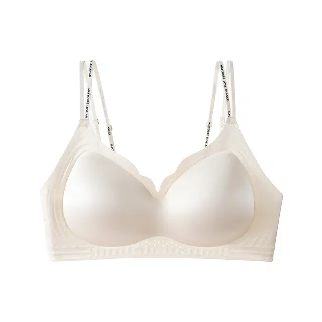 草本初色 小胸聚拢提拉收副乳防下垂文胸女光洁缎面无痕薄款果冻条软支撑上托显大夏季透气舒适内衣 女款